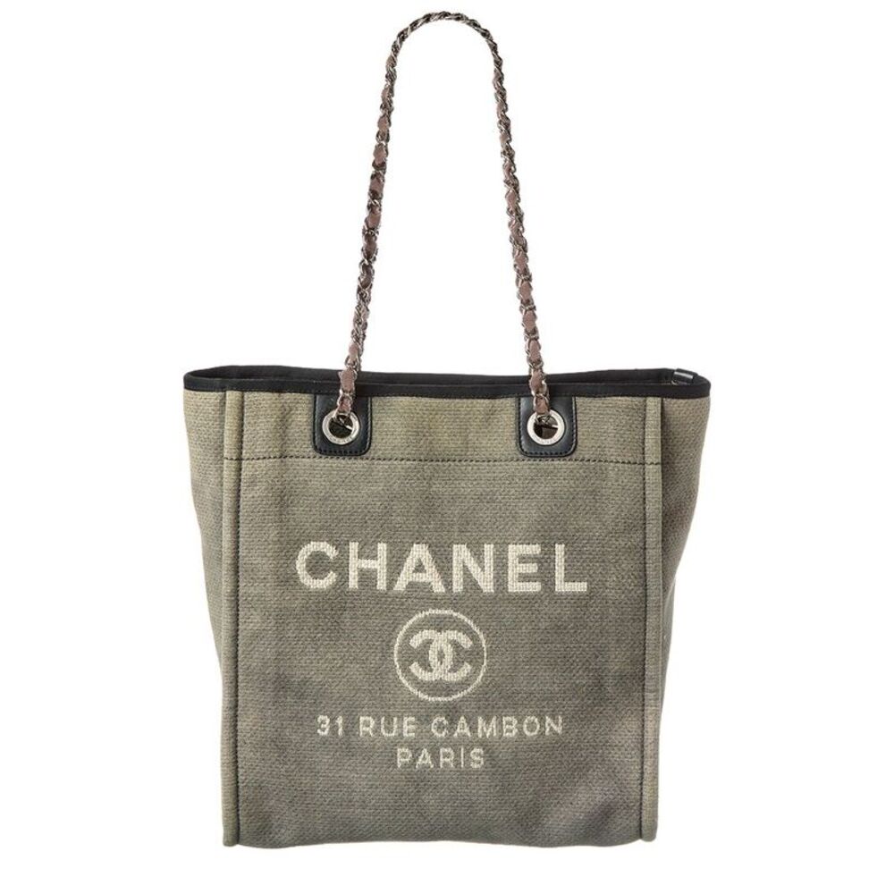 Chanel Blue Denim Deavuille Mm Tote (Authentic Pre-Loved)